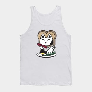 Bacon, eggs, and toast cat Tank Top